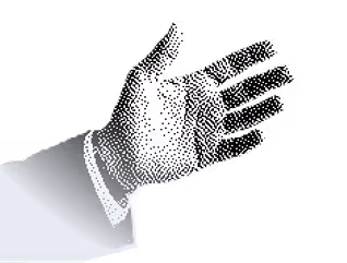 An illustrated hand reaching forward
